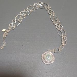 Style Dots Silver Necklace with Pendant